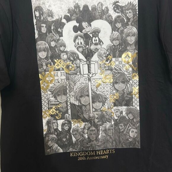 Disney Square Enix Mens Black Kingdom Hearts 20th Anniversary T-Shirt Medium - Picture 3 of 9